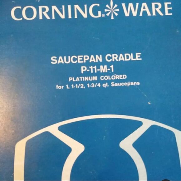 Vintage Anchor Hocking FireKing Corningware Casserole Saucepan Cradle 2 Piece - Picture 16 of 16